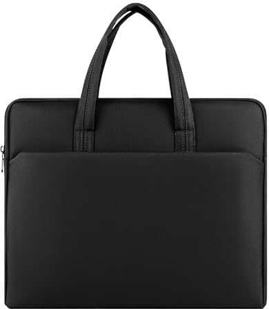 yufocusqc Durable Oxford Handle Document Bag Briefcase for Men File Tote Bag for Carrying Paper Files Black