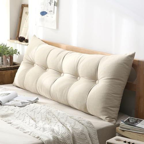 UWOBTN Cuscini Testata Letto Singolo/Matrimoniale Imbottita Supporto Lombare Cuscino per Letto e Divano Cuscino da Lettura Schienale Letto Rimovibile Lavabile Grande Cuscino da Parete(#8,150x60x20cm)