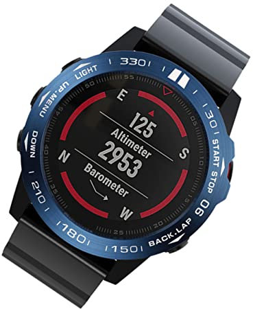 Angoily Funda Protectora para Fenix Diseño Chic Anillo Azul Letras Blancas Resistente Rayones Fácil Instalación Accesorio De Reloj Compatible