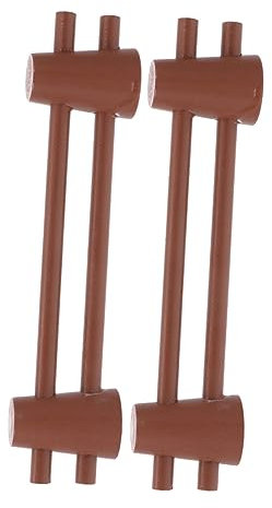 TOYANDONA 1 Juego Juguetes De Barandilla De Animales Accesorio Mini Granja Cerca Valla De Jardín En Miniatura Valla De Piquetes En Miniatura Roble Brown 2 Piezas