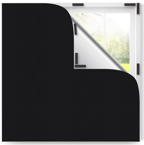 Inwee Estores Opacos magnética para Ventana, Cortina Opaca Sin Taladrar de 300x145cm, Se Adapta a Cualquier Forma de Ventana, Cortina Opaca Portátil para Dormitorio, Nursería, Ático, Viajes, Caravana