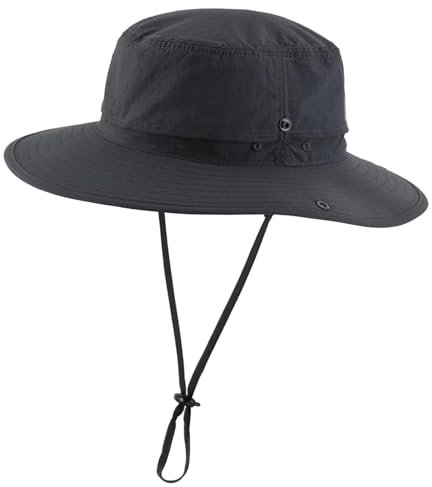 Sombrero Sol Hombre Sombrero de Pesca Protección UV Safari ala Ancha Bucket Hat Malla Transpirable Impermeable Ligero Verano Plegable Boonie