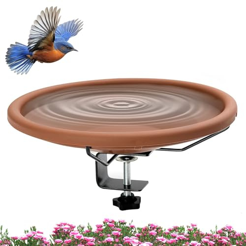 Baño de aves al aire libre | Cuenca Desmontable Resistente a la Intempería,Bebedero De Pájaros con Montaje Clip | para Colibrí Loro Periquito Pinzón Balcón Jardín Patio Casa Granja