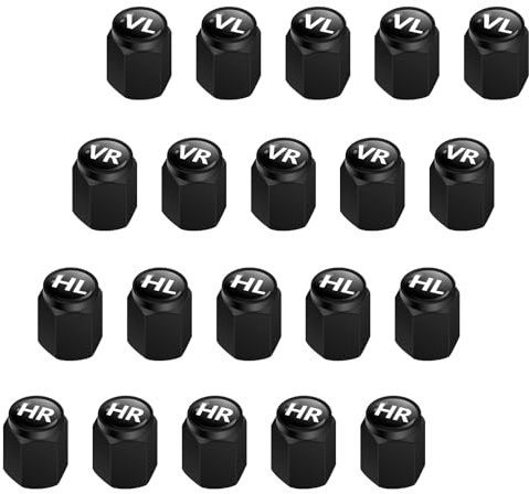 Ventilkappen Auto, 20 Stück, Aluminiumlegierung Vl/Vr/HL/Hr