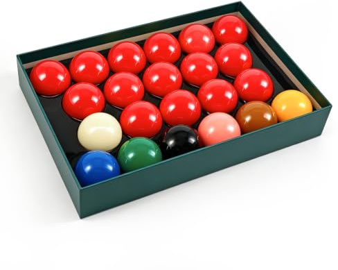 Naissgo Snooker Balls Set 22 Pcs, 52.5mm Resin Balls with Storage Box