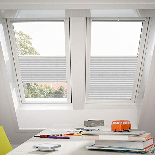 VELUX Orignal Plissee/Faltstore FHL MK06 1256S / Bedienart : Manuell/Farbe : Dekor Klassik Weiß/Fenstergröße : MK06 / Fenstertypen : GGU, GGL, GPU, GPL, GTU, GTL, GXU, GXL_16570