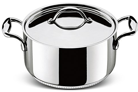 Lagostina Accademia Lagofusion Stewpot with Lid, Stainless Steel, Stainless Steel, 26 cm