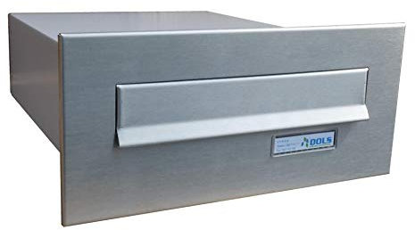 Edelstahl Mauerdurchwurf Briefkasten - B-04