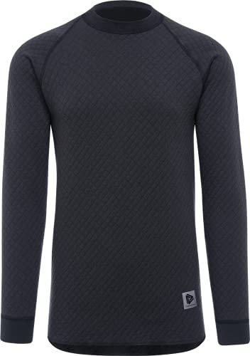 Thermowave Maglia sportiva 3 in 1, a maniche lunghe, da uomo, per sport, inverno, extra calda, in lana merino da uomo, 330 g/mq, ad asciugatura rapida, per il freddo estremo, antracite., M