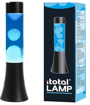 I-TOTAL LED-lavalampa med vaxvärmarmotstånd, utan glödlampa (svart vitt vax grönt 30 cm)