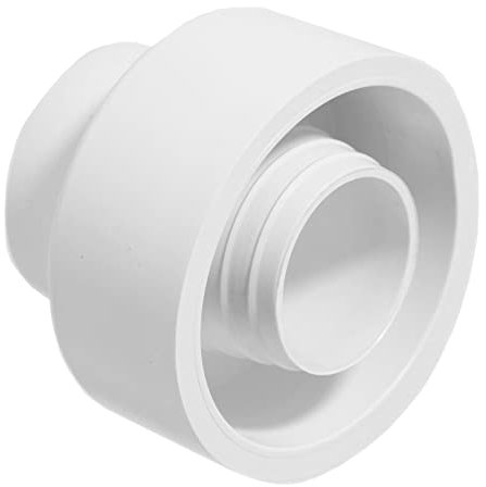 SPARES2GO Cône de chasse d'eau externe en caoutchouc blanc pour joint de cuvette flexible et extensible