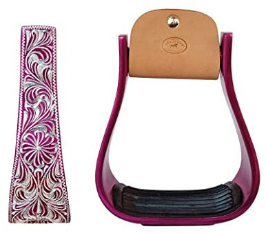 CHALLENGER Horse Western 51177PK Steigbügel, Aluminium, 12,7 cm breit, Rosa