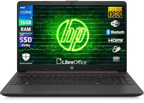 HP 250 G10, Intel Core i7-1355U, Computer portatile Notebook Display 15.6 Full HD, Ram 16 GB DDR4-SDRAM 512 GB SSD, Wi-Fi 5, Windows 11, Libre Office