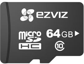 EZVIZ Ultra Micro SDXC 64 GB minneskort klass 10, kompatibelt med EZVIZ säkerhetskameror (64 GB SD-kort)