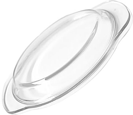 Hoement Microwave Splatter Cover Glass with Handle Reusable Microwave Food Cover Oil-Proof Plate Lid for Even Heating Mess Control and Bacon Burgers Sandwiches Bread 9.29 X 7.95 X 1.06 in