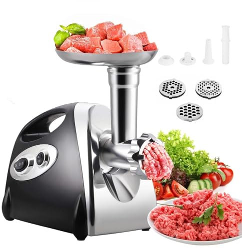 Electric Meat Mincer Grinder 2800W Food Grinding Mincing Machine with 7 Powerful Stainless Steel Blade Included Grind Variety of Poultry Meat