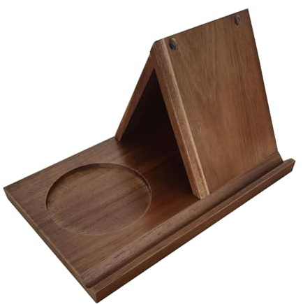 Petite bibliothèque de lecture triangulaire en bois de qualité supérieure simple avec plateau pour table de chevet, bureau, bibliothèque ou décoration de table, cadeaux pour les amateurs de livres