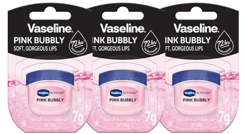 Vaseline Lip Therapy 7G Pink Bubbly | Balsamo labbra nutriente per un'idratazione ottimale, con un colore rosa bubbly | (Pink Bubbly (3 Pezzo))