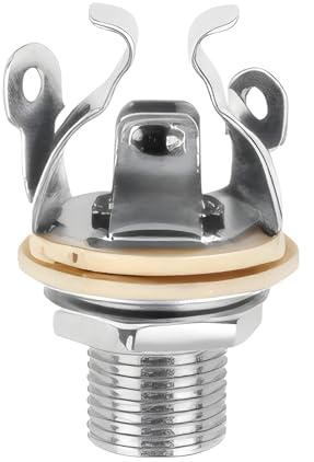 Full-Contact Output Jack for Guitar & Bass, Stereo Jack Socket Premium Copper Construction for Enhanced Signal Stability & Noise Reduction for Amplifiers Speakers