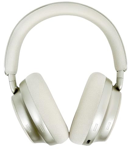 TEISCHE Auriculares Diadema Inalámbricos Bluetooth 5.3, 40H Autonomía, Sonido Nítido con Bajo Potente, Cascos Plegables y Ajustables, Micrófono para Llamadas, Confortables y Compatibles (Champagne)