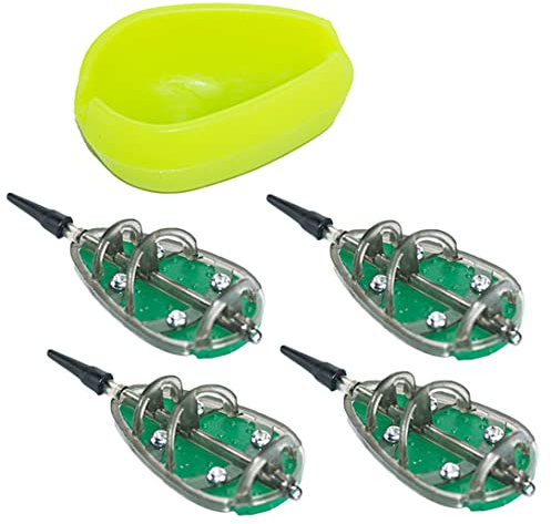 BeVistoso Ensemble d'appâts pour pêche à la Carpe, en Plastique, avec méthode en Ligne, avec Moule à dégagement Rapide, 4 pièces