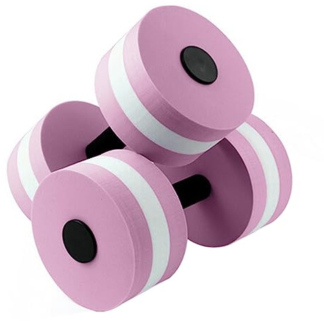 VEAREAR 2Pc Water Dumbells Water Aerobic Exercise Foam Dumbbell Pool Resistance Aquatic Dumbbell EVA Yoga Barbell Exercise Fitness Equipment Exercises Equipment for Weight Loss