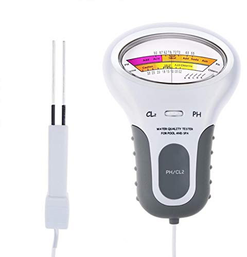 QOTSTEOS Testeur numérique CL2 de qualité de l'eau - Analyse de la qualité de l'eau - Analyse numérique de la qualité de l'eau - Pour piscine, spa, jacuzzi, etc.