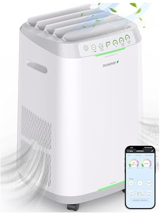 Nuwave OxyPure ZERO Air Purifier with Washable and Reusable Bio Guard Tech Air Filter, Large Room Up to 2002 Ft², Air Quality Monitor, 0.1 Microns, 100% Capture Irritants like Smoke, Dust, Pollen