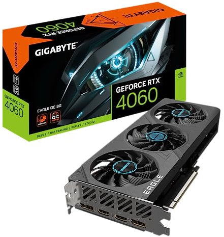 GIGABYTE GV-N4060EAGLE OC-8GD Carte graphique avec GeForce RTX4060, 8 Go