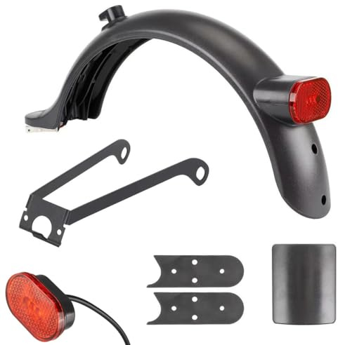 aibiku Guardabarros para Patinete Eléctrico Xiaomi, con Soporte de Metal, Marco de Matrícula, Luz Trasera Grande, Guardabarros Trasero para Xiaomi M365/Pro/Pro 2/1S/Essential/Scooter 3