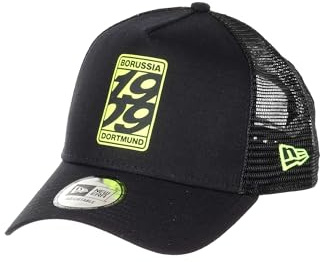 New Era BVB 09 Borussia Dortmund Patch Schwarz Verstellbare A-Frame Trucker Cap - One-Size