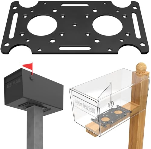 KOMOHOM Mailbox Mounting Bracket, Plate for Post Mount Mailboxes