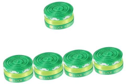 STOBOK 15rollen Patrick's Day Satinband Grünes Dekorationsband Für Geschenkverpackung Und Bastelprojekte Yards Für Partys Und Festliche Anlässe