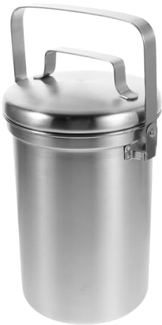SOIMISS Compostera de Encimera de Cubo de Compost de Cocina Acero Inoxidable con Tapa para Reciclar Restos de Comida y Residuos Cocina