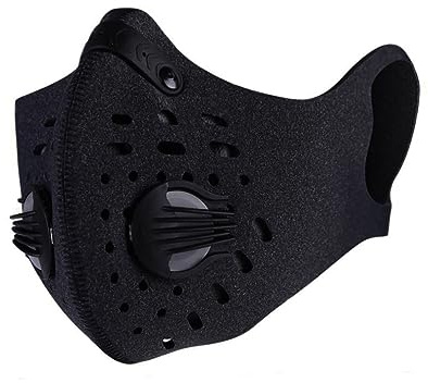Andningsmask, aktiverat kol damm mask föroreningar anti-pollen allergener ansiktsavgasfilter för löpning cykling utomhusaktiviteter håll värmen, träning