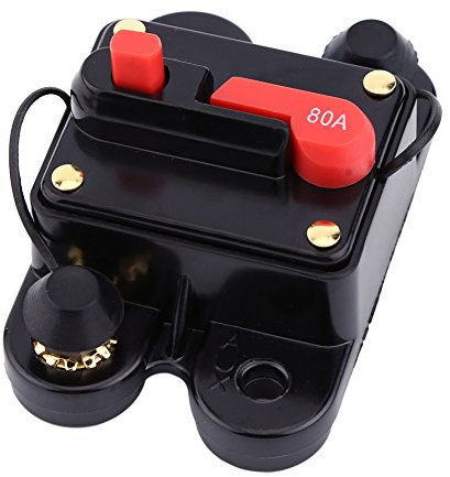 Sicherungsautomat Sicherung 12V-24V 80-300A DC Automatische Sicherung Schalter Leistungsschalter Reset Sicherung Auto Marine Boat Bike Stereo Audio(80a)