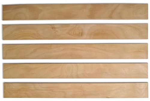 SCM Créations Lot de 5 Lattes 56 cm 560mm Largeur 53mm épaisseur 8mm Bois hêtre Durable | Sommier lit canapé clic clac bz | 7 Plis Rechange Renfort résistant Soutien Matelas