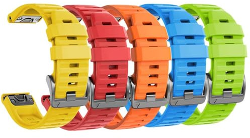 NotoCity Corrra para Garmin Fenix 7/6/5/6 Pro/7 Pro/5 Plus, Quickfit 22mm Correa para Garmin Fenix 8/8 pro 47mm, Forerunner 965/955/935, Nylon Correas para Epix Gen 2, Quatix 7/6/5(5 unidades)