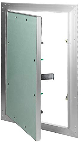 ECD Germany Revisionsklappe Revisionstür GK-Einlage 250x400mm Gipskarton 12,5mm Alu Rahmen Revision Wartungstür Wartungsklappe Wartung Reinigungsklappe Wartungsöffnung Feuchtraumgeeignet Trockenbau