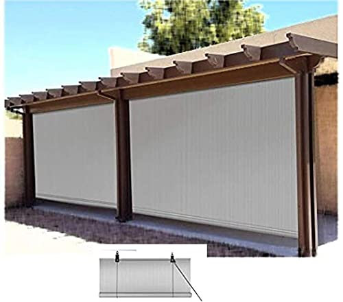 LJIANW Skuggsegel Solgardin, Rullgardin Utomhus Lampskärm 90% UV-skydd Blinds Blocks Sun for Terrace Pergola, Lätt att installera, 45 Storlekar