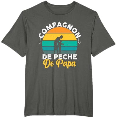 Chemise de pêcheur hommes enfants pêche cadeau Poissons T-Shirt