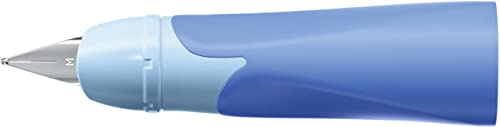 STABILO EASYbirdy - Mango derecho para pluma estilográfica ergonómica escolar con punta estándar M - EASYbirdy Pastel Edition en azul claro