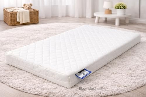 Extra Breathable Baby Cot Bed Mattress 130 x 70 x 10 CM | Eco Toddler and Baby Quilted Extra Thick Depth Cot Bed Mattress with Removable Breathable Cover | Made in UK