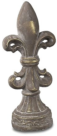 formano Lilie Skulptur antikfarben Gartenskulptur Statue Gartenstatue Gartenfigur Gartendekoration (36cm)