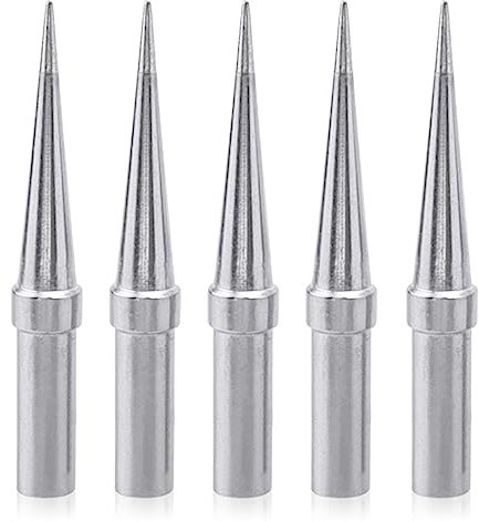 Mesee 5 Stück ETS Lötkolbenspitze, Ersatzlötspitzen Set, Lötkolben Lötspitze, Soldering Tips, Niedrige Temperatur Lötstation Werkzeug Weller für WE1010NA WES51 WES50 PES51 PES50 WEP70 EC1002 EC1201A