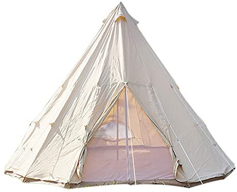 Outdoor Vier-Jahreszeiten-Familiencamping Wasserdichtes Glockenzelt 3-8 Personen Leinwand Jurte Tipi-Zelte Große Glamping-Indianerzelte Für Die Jagd Auf Weihnachtsfeiern