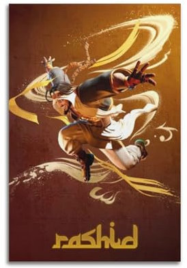 PPZXYEBM Street Fighter 6 Poster de jeu vidéo 4 - Impression sur toile - Impression d'art moderne pour chambre à coucher - 40 x 60 cm