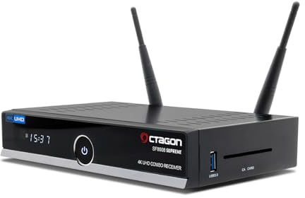 Octagon SF8008 V3 Supreme UHD 4K Twin Récepteur satellite 2 x DVB-S2X MS, Linux E2, M.2, Dual WiFi 256 Go SSD