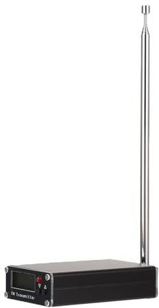 VBESTLIFE Transmisor de Transmisión de Radio FM, con Antenas Telescópicas de 1 M 2 Km 76-108MHz 0.5W 500MW, para Conducir en Películas, Estacionamiento de la Iglesia, Espectáculo de