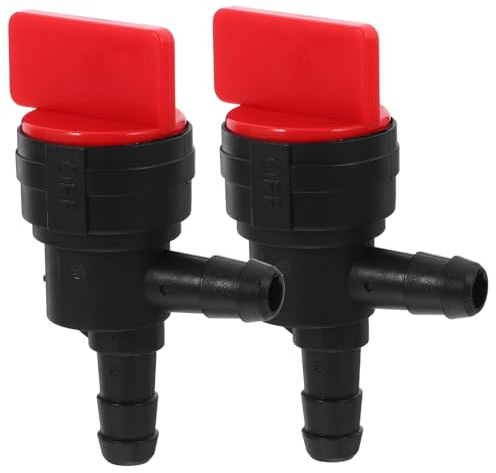 GARIOUANS 2 Piezas Válvula Cierre Combustible Abs para Cortacésped y Tractor Jardín Ángulo para Proteger Carburador y Evitar Derrames Instalación Fácil con Abrazaderas